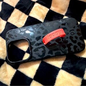 Black Leopard Loopy Case